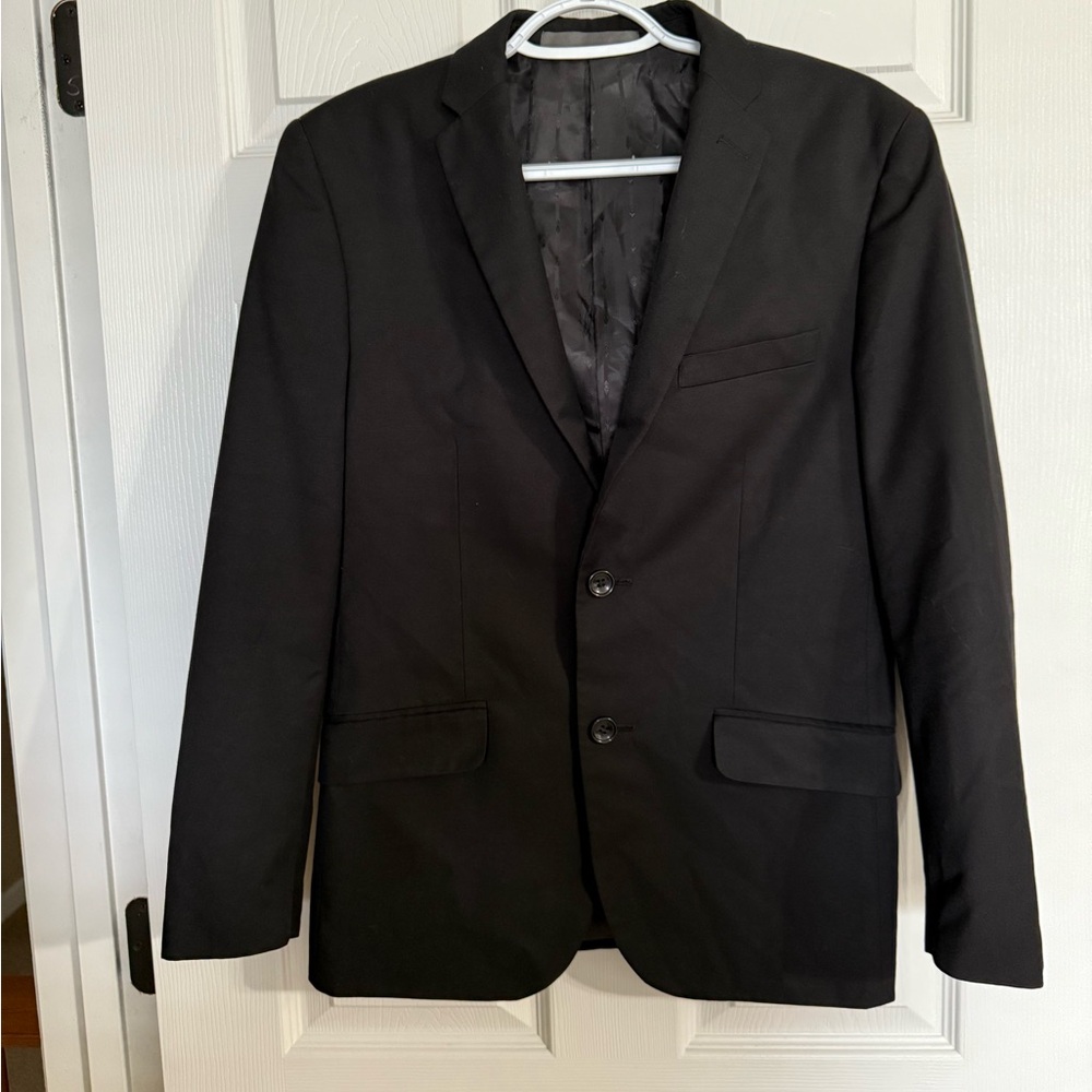 Teen Black slim fit suit jacket